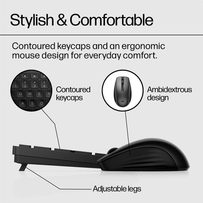 HP 650 Wireless Keyboard & Mouse Combo 4R013AA Black