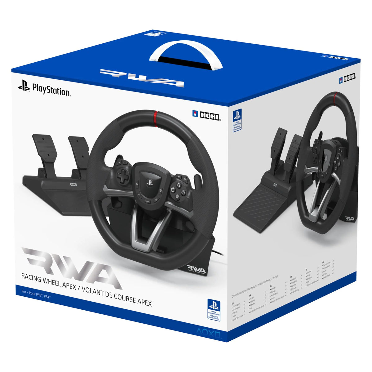 Hori Racing Wheel APEX & Pedal Set RWA Simulator Bundle for Playstation 5 4 PS5 PS4 PC