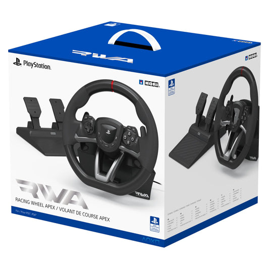 Hori Racing Wheel APEX & Pedal Set RWA Simulator Bundle for Playstation 5 4 PS5 PS4 PC