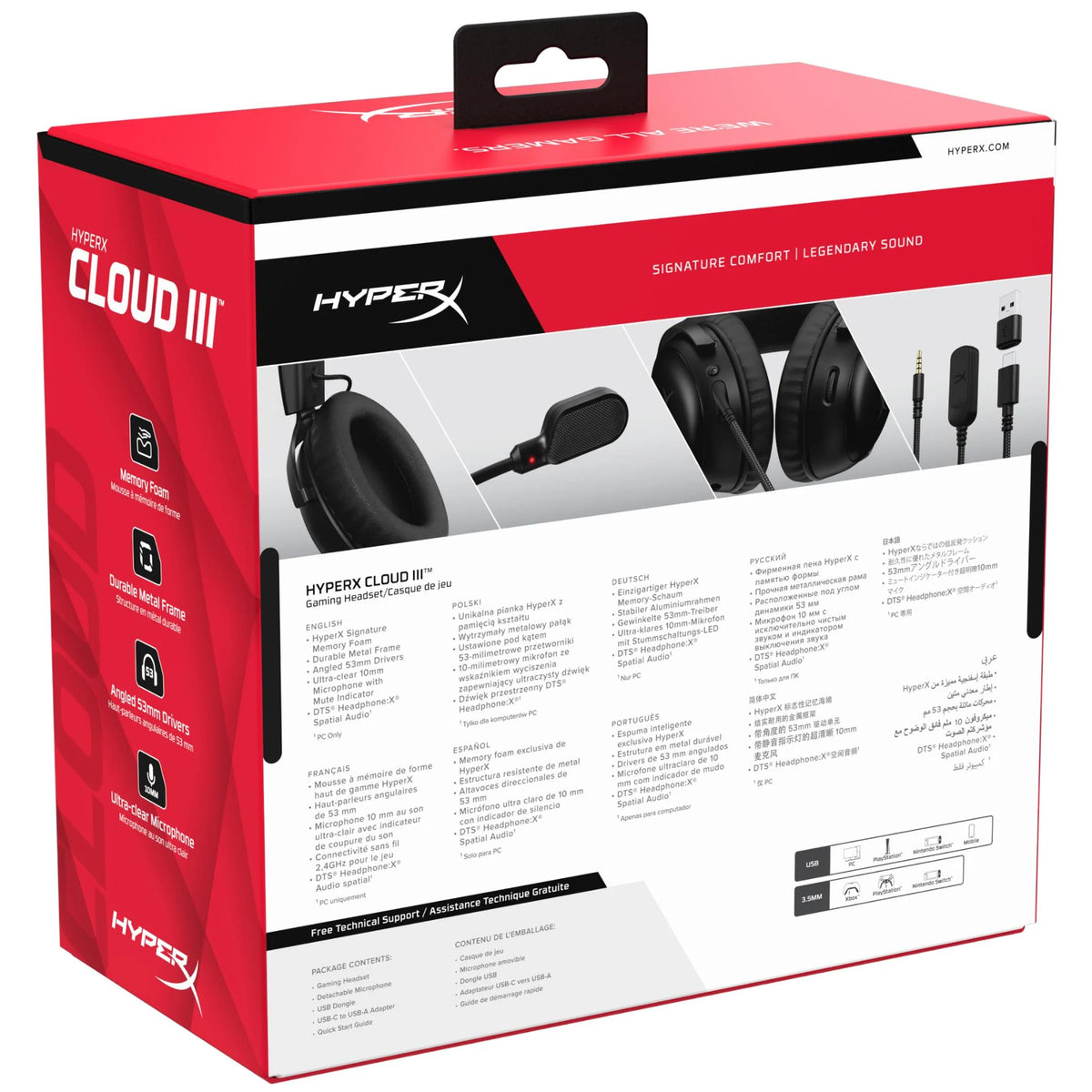HyperX Cloud III Gaming Headset Black