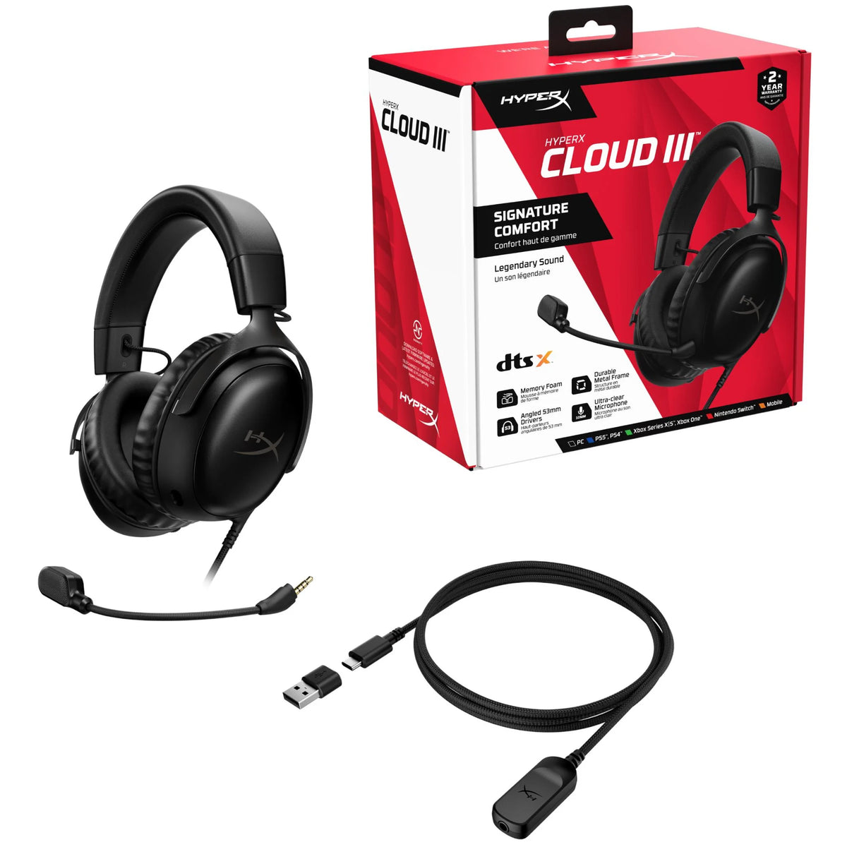 HyperX Cloud III Gaming Headset Black