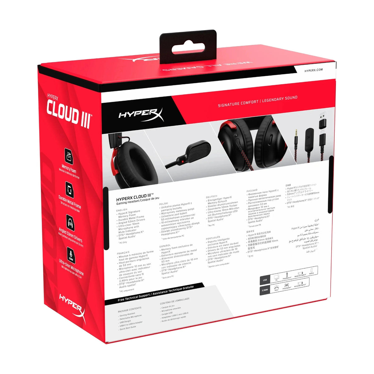 HyperX Cloud III Gaming Headset Black/Red