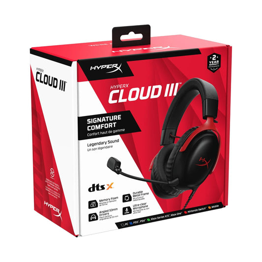 HyperX Cloud III Gaming Headset Black/Red