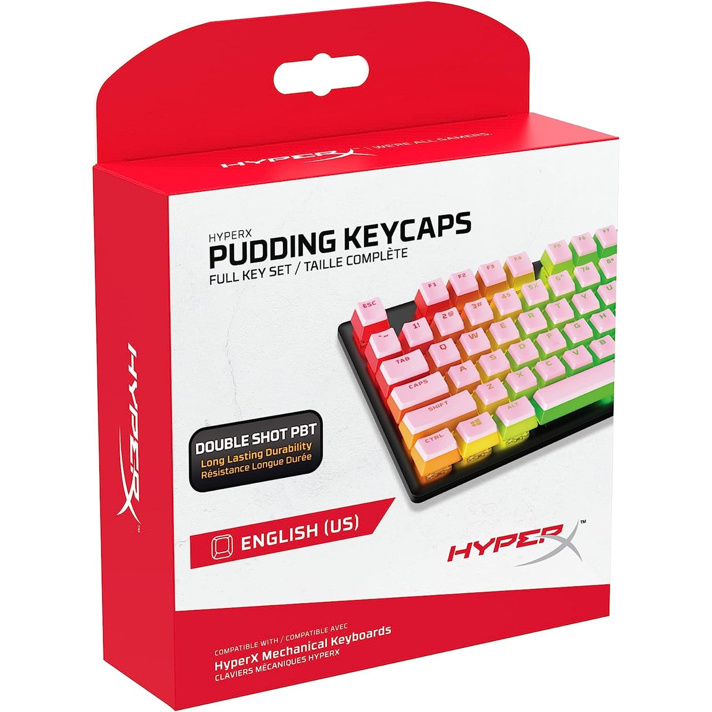 HyperX Pudding Keycaps Pink PBT US Layout