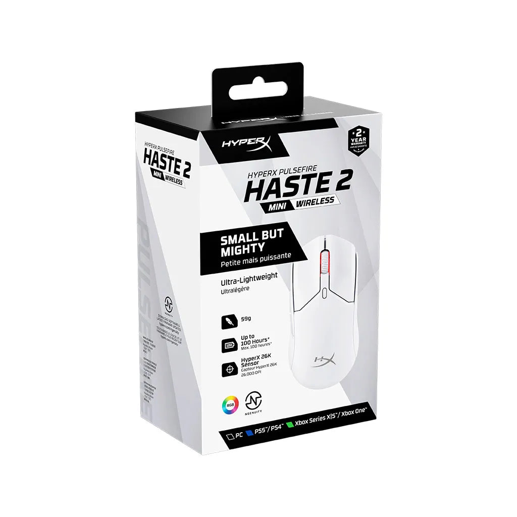 HyperX Pulsefire Haste 2 Mini Wireless Gaming Mouse White