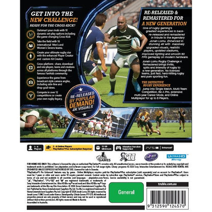 Jonah Lomu Rugby Challenge 4 Remastered Sony Playstation 5 - PS5 Rugby Sports Simulation Game