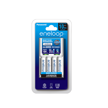 Panasonic Eneloop Overnight Charger + 4 AA Batteries (K-KJ51MCC4TA)