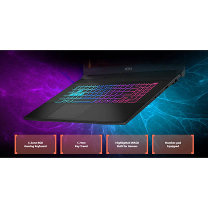 MSI Katana 17 - 17.3″ | QHD 2560x1440 | 240Hz IPS | Nvidia GeForce RTX 5070 8GB | Gaming Laptop (HX B14WGK-094NZ)