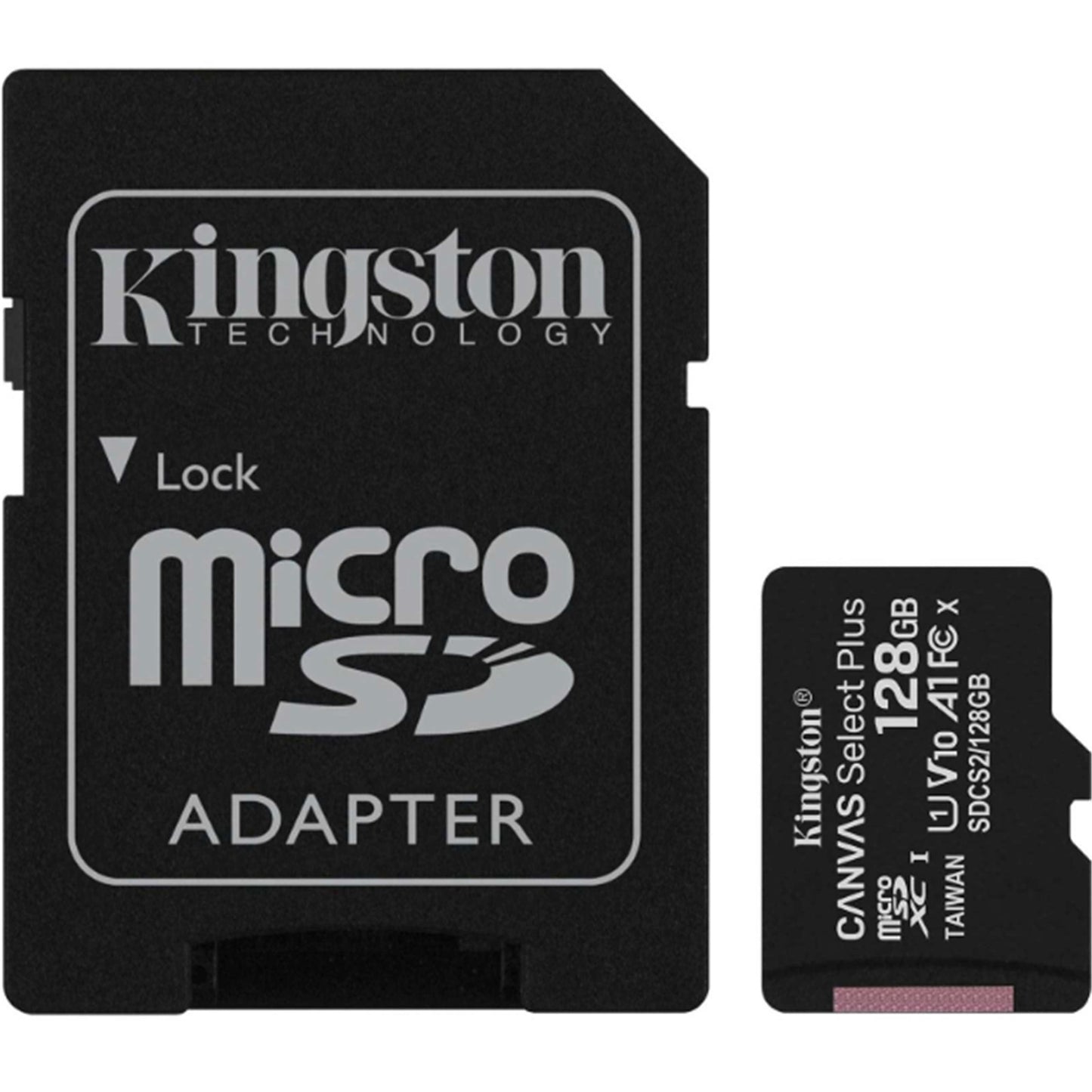Kingston 128GB Canvas Select Plus microSDXC Memory Card with SD Adapter