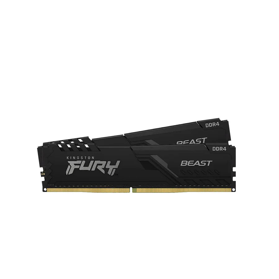 Kingston Fury Beast 32GB (2x16GB) 3200Mhz DDR4 CL16 Memory Desktop RAM Kit (Black)