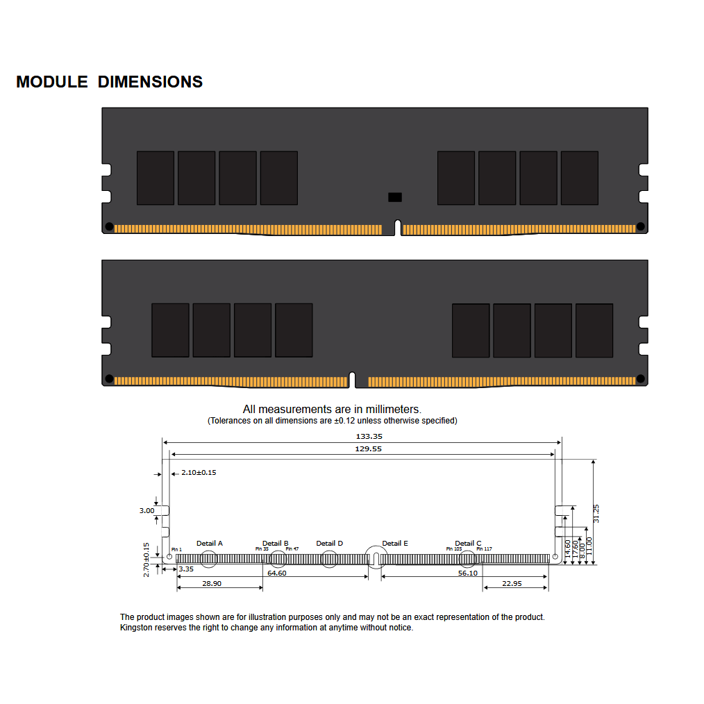 Kingston Fury Beast 32GB (2x16GB) 3200Mhz DDR4 CL16 Memory Desktop RAM Kit (Black)