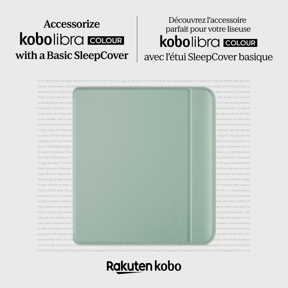 Kobo Libra Colour | 2024 | Basic SleepCover Case for eReader (Garden Green)