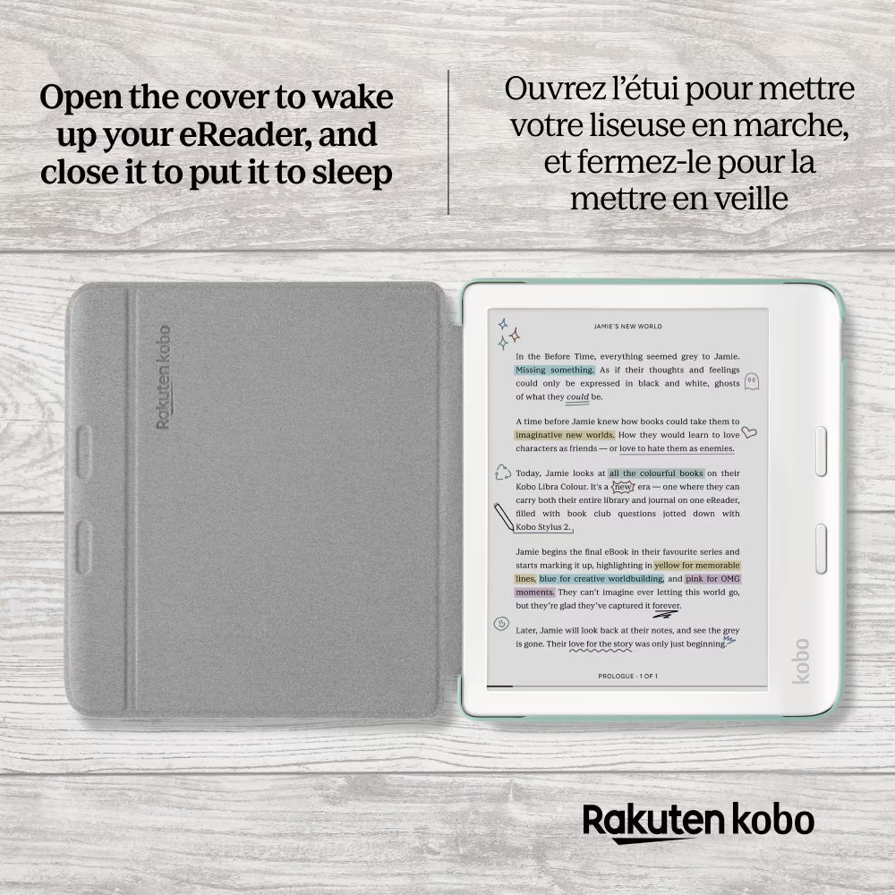 Kobo Libra Colour | 2024 | Basic SleepCover Case for eReader (Garden Green)