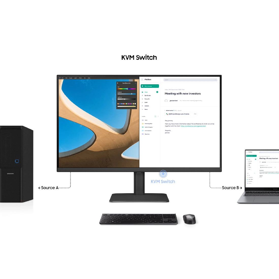 Samsung ViewFinity S8 S80UD LS27D804U 27" | 4K UHD 3840x2160 | 16:9 | 5ms | 60Hz IPS | Business Monitor
