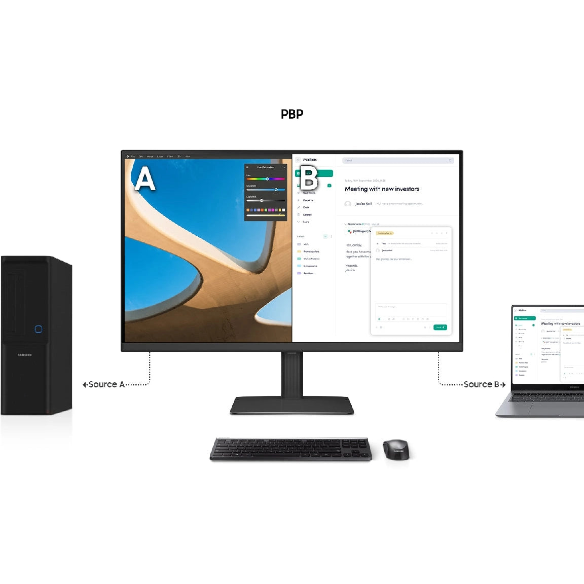 Samsung ViewFinity S8 S80UD LS32D804U 32" | 4K UHD 3840x2160 | 16:9 | 5ms | 60Hz VA | Business Monitor