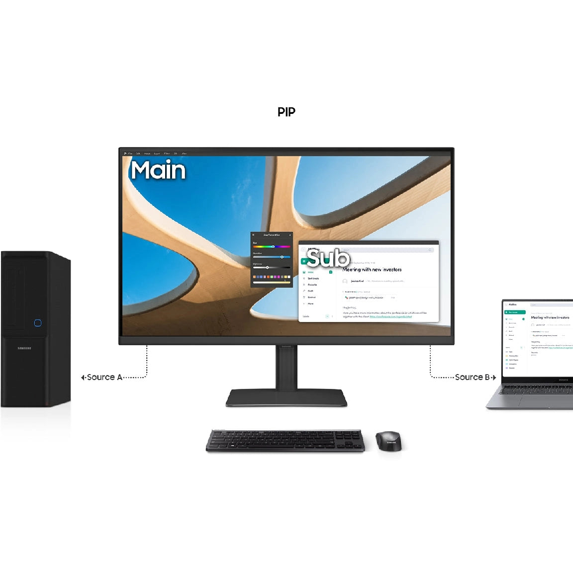 Samsung ViewFinity S8 S80UD LS32D804U 32" | 4K UHD 3840x2160 | 16:9 | 5ms | 60Hz VA | Business Monitor