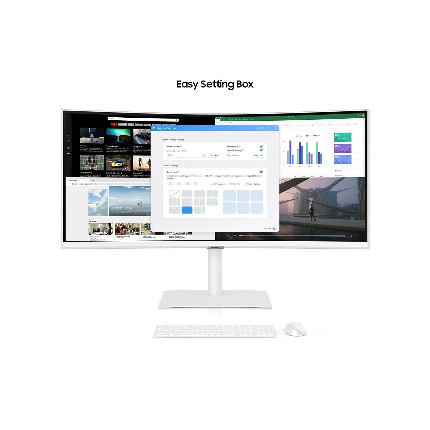 Samsung ViewFinity S6 S65TC 34" Curved | UWQHD 3440x1440 | 21:9 | 5ms | 100Hz VA | Thunderbolt 4 | Ultrawide Monitor (White)