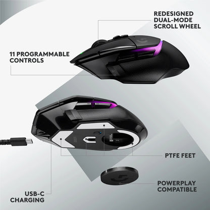 Logitech G G502 X Plus Wireless RGB Gaming Mouse G502X Black