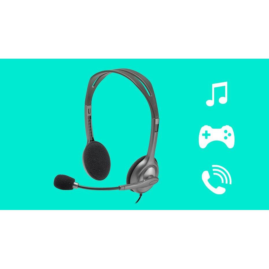 Logitech H110 Wired Stereo Headset with Noise-Cancelling Microphone
