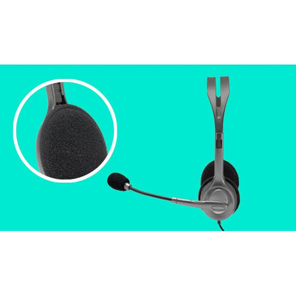 Logitech H110 Wired Stereo Headset with Noise-Cancelling Microphone