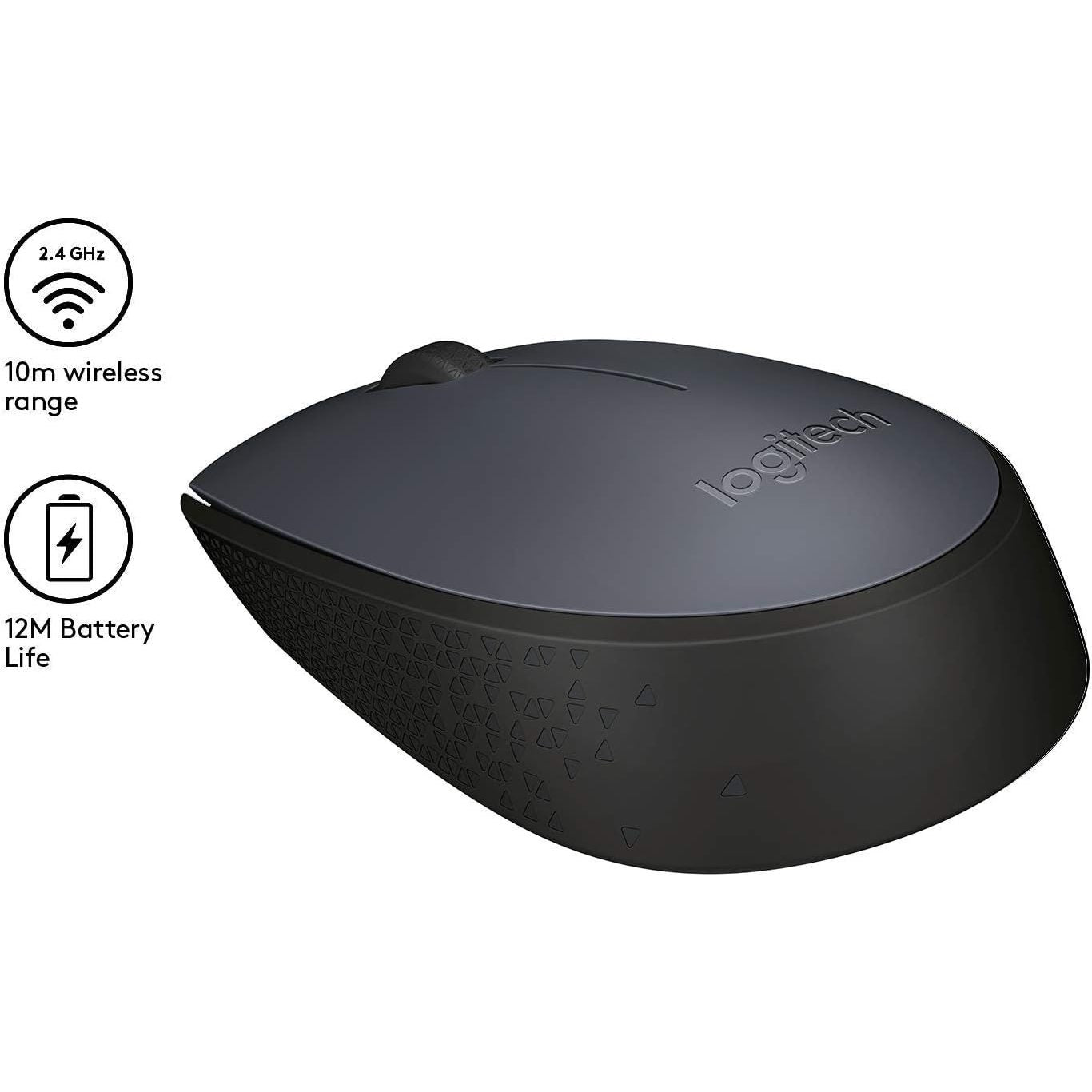 Logitech M171 USB Portable Wireless Mouse (Grey/Black)