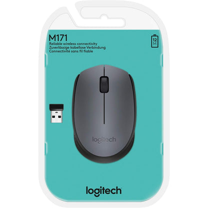 Logitech M171 USB Portable Wireless Mouse (Grey/Black)