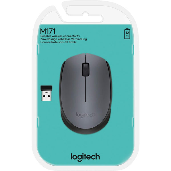 Logitech M171 USB Portable Wireless Mouse Grey/Black