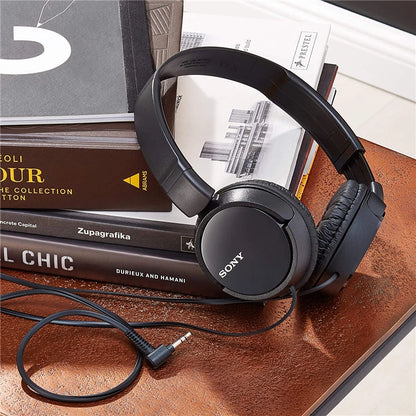 Sony MDR-ZX110B Wired On-Ear Headphones (Black)