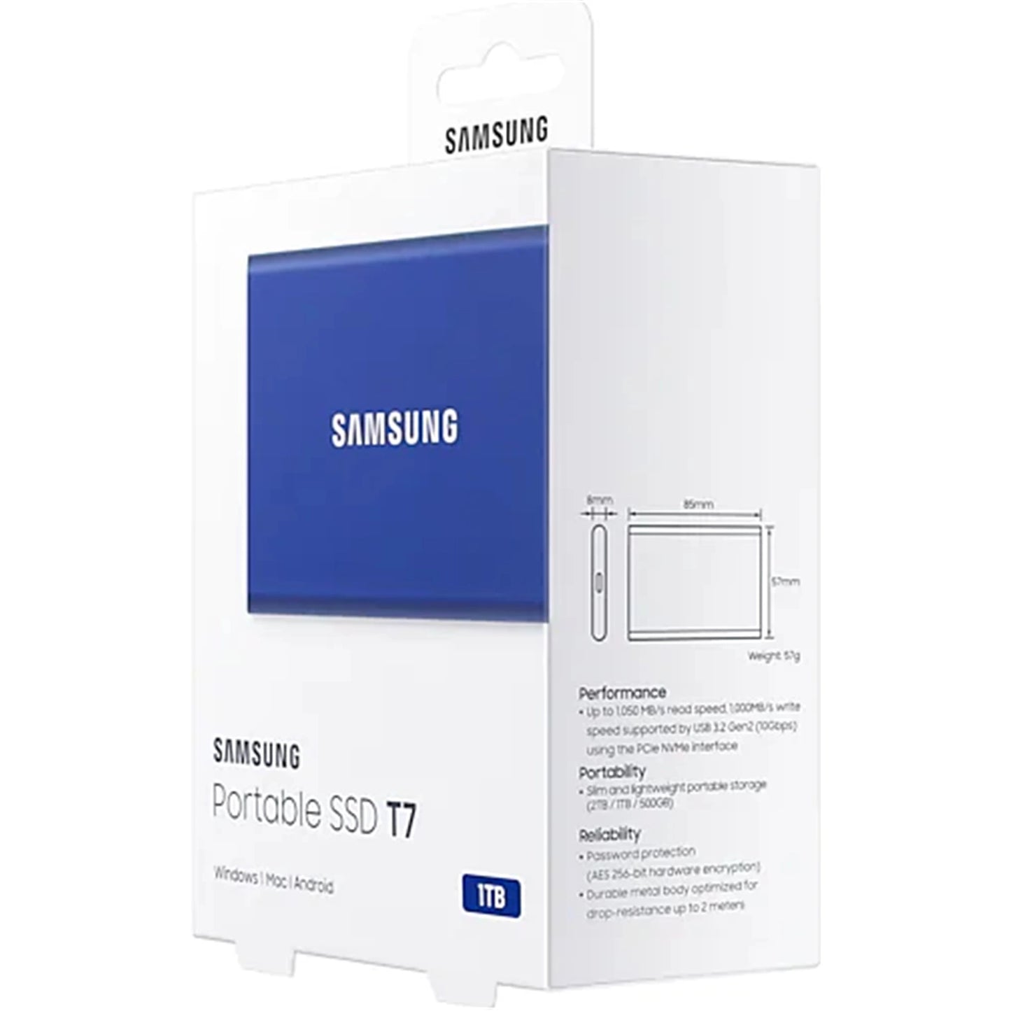 Samsung T7 2TB Portable External SSD (Indigo Blue)