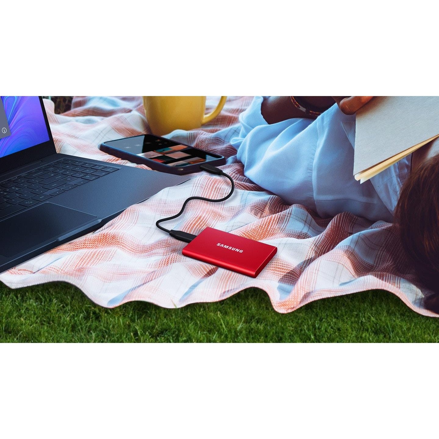 Samsung T7 2TB Portable External SSD (Indigo Blue)