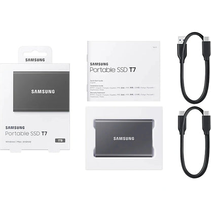 Samsung T7 1TB Portable External SSD Titan Grey