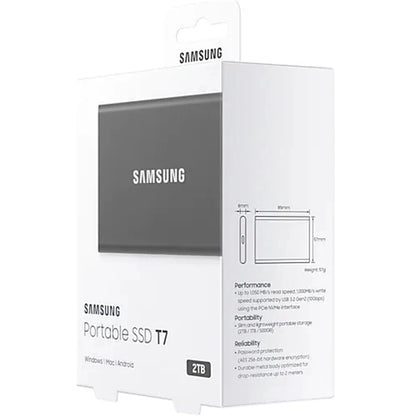 Samsung T7 2TB Portable External SSD (Titan Grey)