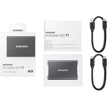 Samsung T7 2TB Portable External SSD (Titan Grey)