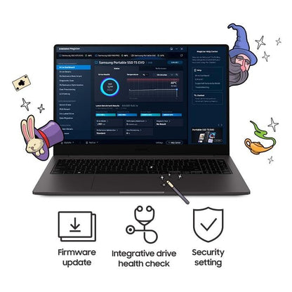 Samsung T5 EVO 2TB Portable External SSD | USB-C (Black)