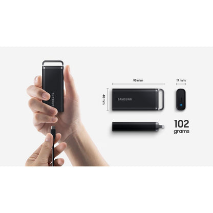 Samsung T5 EVO 2TB Portable External SSD | USB-C (Black)