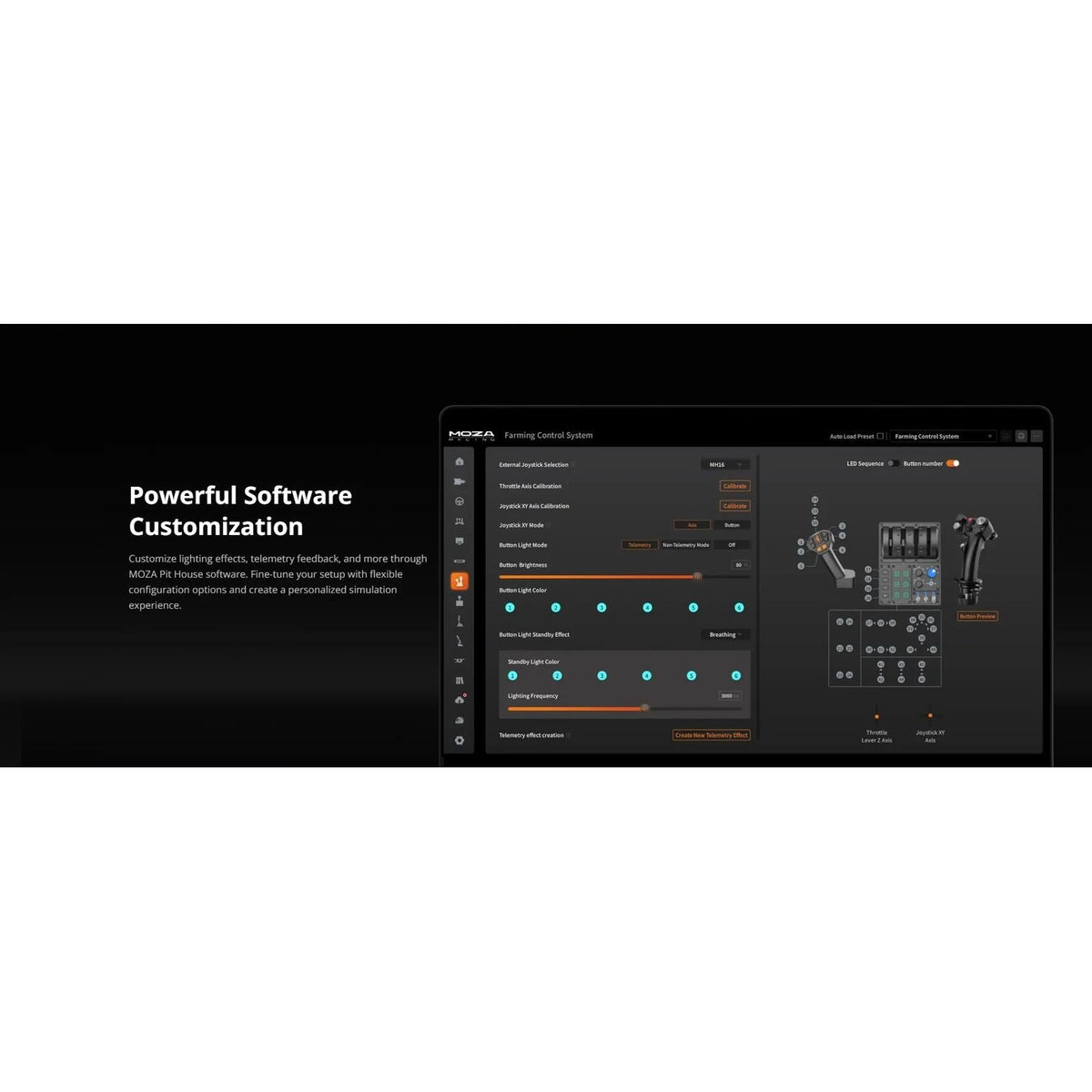 Moza FCS Farming Control System RS104 - PC Simulator Controller