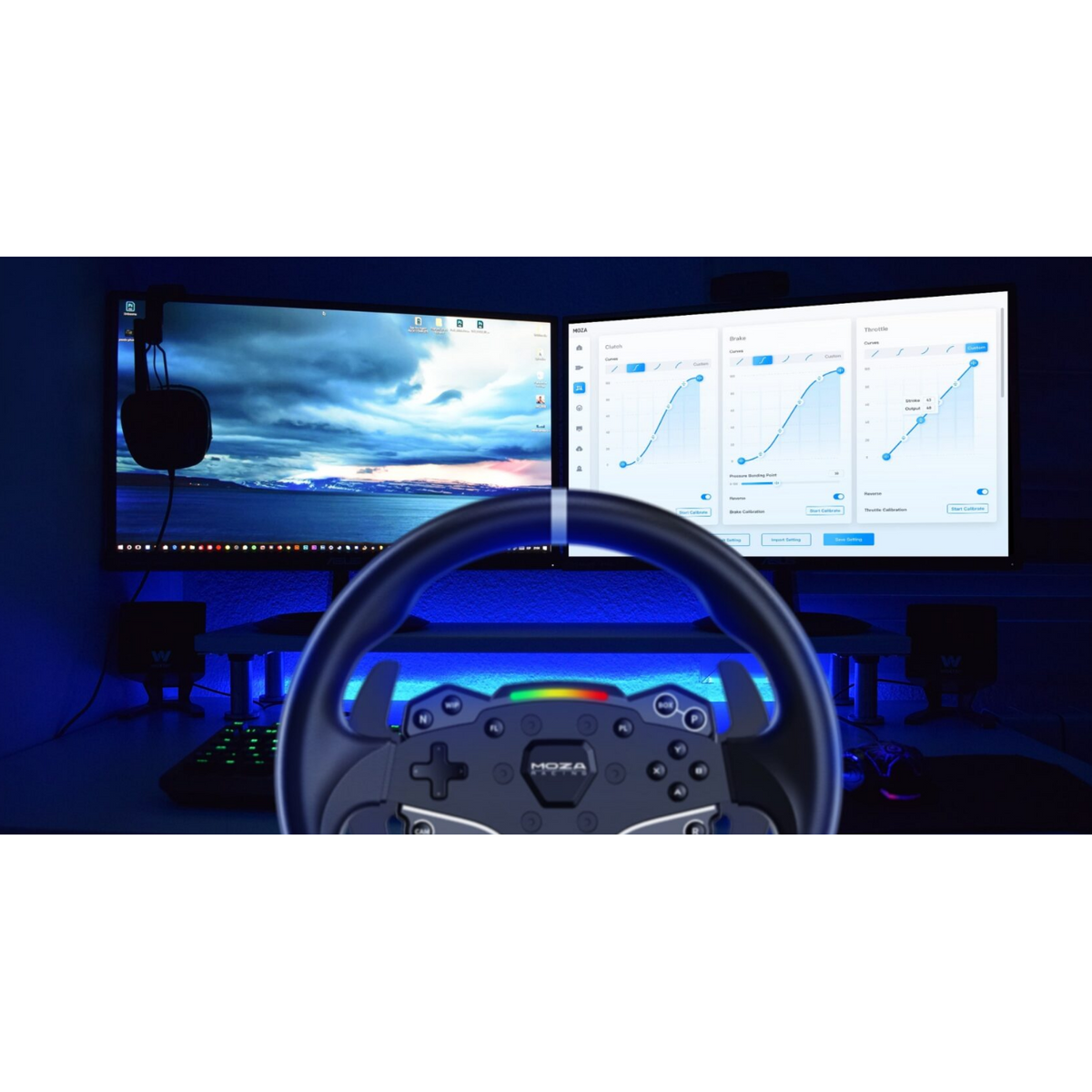 Moza R5 Truck Driving Simulator Trucking Bundle RS071 - PC Simulator Steering Wheel & Pedals