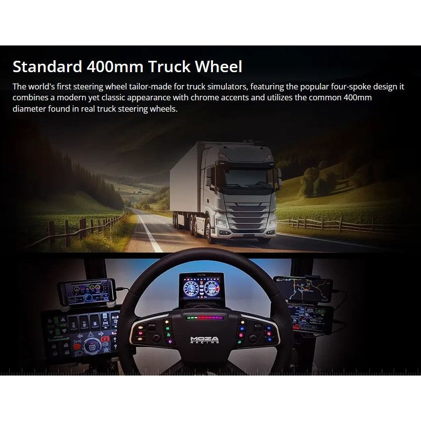 Moza R5 Truck Driving Simulator Trucking Bundle RS071 - PC Simulator Steering Wheel & Pedals