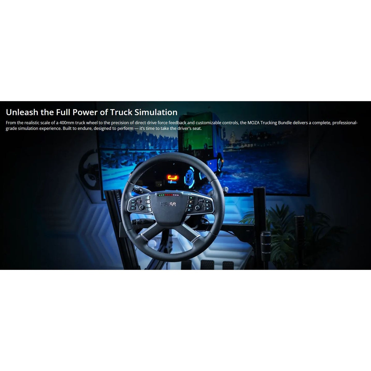 Moza R5 Truck Driving Simulator Trucking Bundle RS071 - PC Simulator Steering Wheel & Pedals