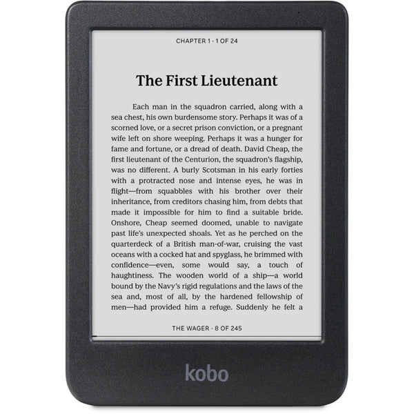 Kobo Clara BW 6" eReader with E-Ink Black & White Carta Display Black