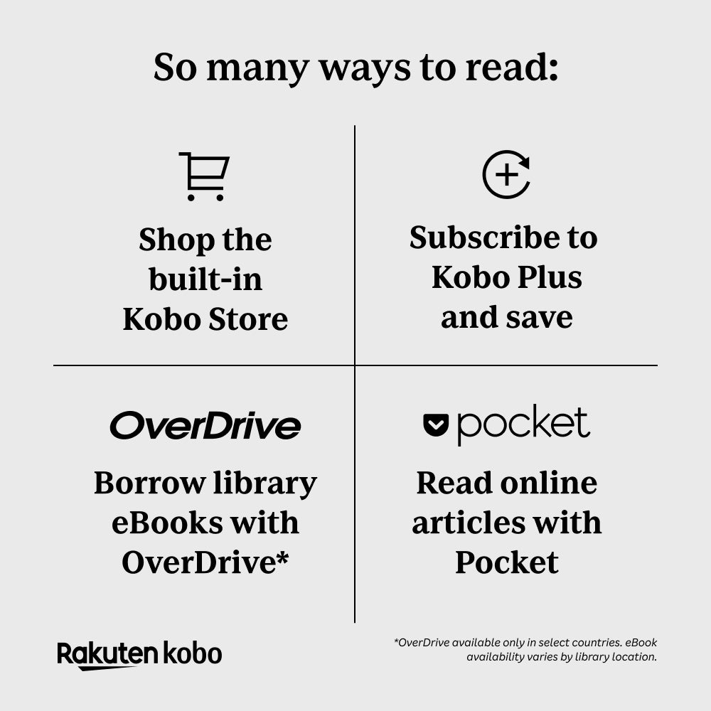 Kobo Clara BW 6" eReader with E-Ink Black & White Carta Display (Black)