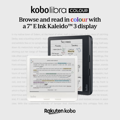 Kobo Libra Colour 7" eReader with E-Ink Colour Display (Black)