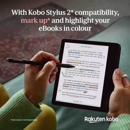 Kobo Libra Colour 7" eReader with E-Ink Colour Display (Black)