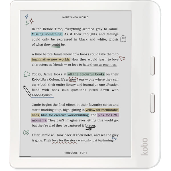 Kobo Libra Colour 7" eReader with E-Ink Colour Display White