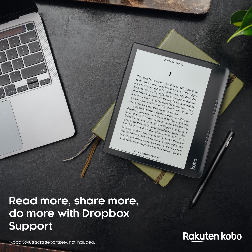 Kobo Sage 8" eReader | HD 32GB Carta Display Touchscreen & Comfort Light (Black)