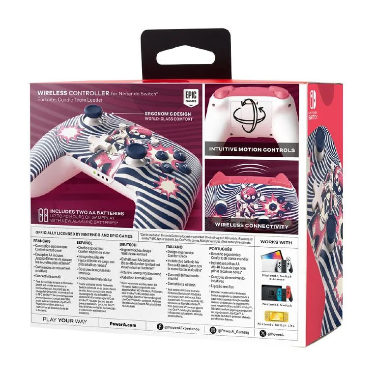 PowerA Wireless Controller for Nintendo Switch & Switch 2 - Fortnite Cuddle Team Leader