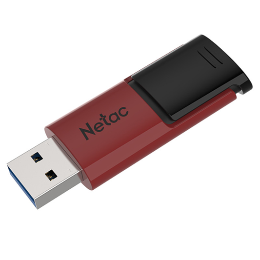 Netac U182 USB 3.0 Flash Drive 128GB UFD Retractable Red/Black