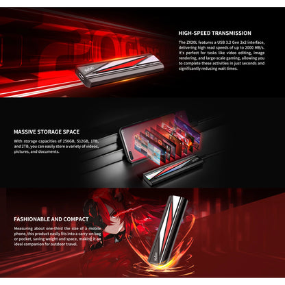 Netac ZX20L 2TB USB3.2 Gen 2 Type-C USB-C External Portable SSD (5 Years Warranty)