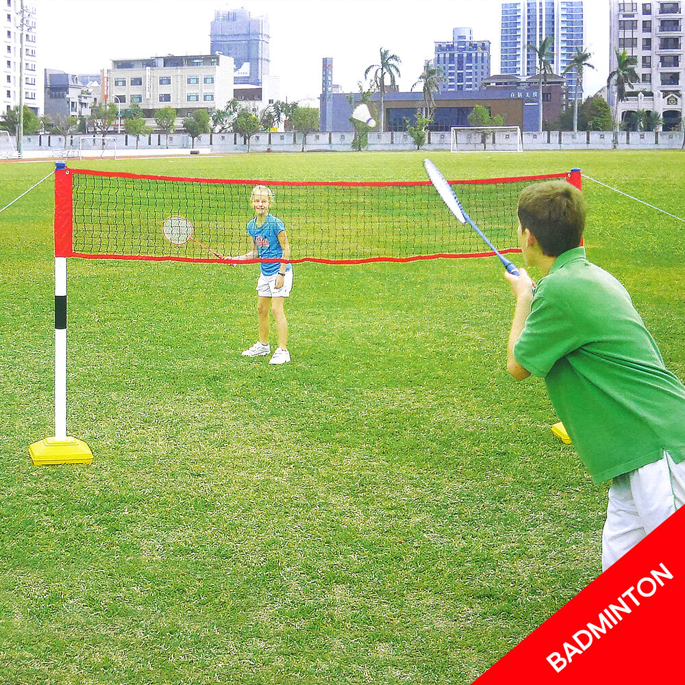 Outdoor-Play 3-in-1 Badminton Volleyball & Tennis Set - Backyard Games for Kids
