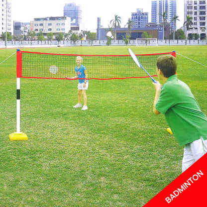Outdoor-Play 3-in-1 Badminton Volleyball & Tennis Set - Backyard Games for Kids